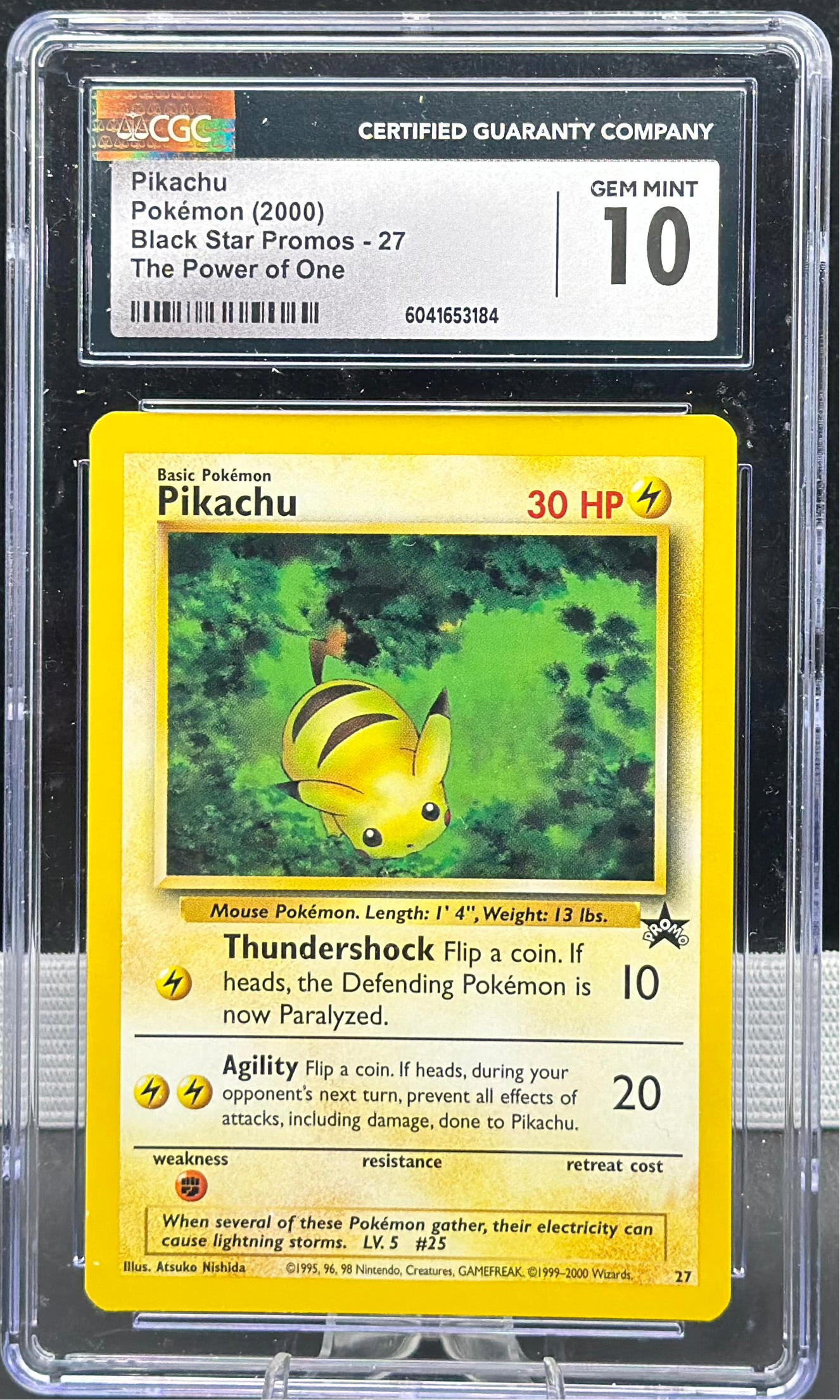 Pikachu – Black Star Promo #27 – English – CGC 10