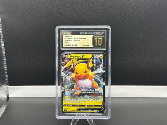 Raichu V 034/100 β Japanese β CGC 10