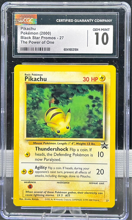 Pikachu – Black Star Promo #27 – English – CGC 10