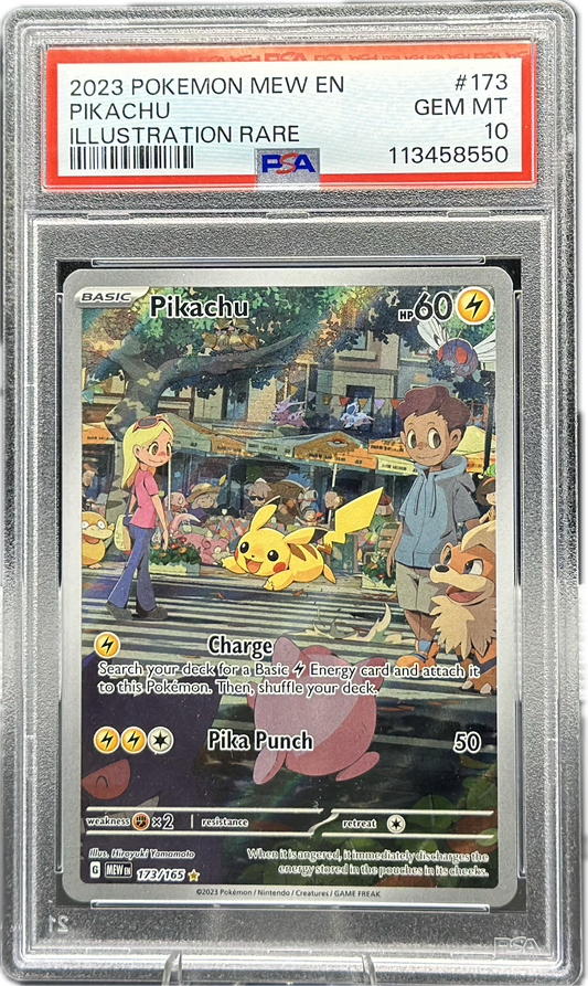 Pikachu (Pokémon 151) #173 – English – PSA 10
